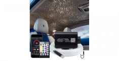 Kit Fibra Optica Plafon Instelat Auto RGBW AutoREY&reg; 300 Fire 3M 0.75mm/1.00mm/1.50mm cu Control si Aplicatie Telefon si Telecomanda cu Infrarosu