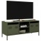 Gossi dulap tv, verde masliniu, 101,5x39x43,5cm, otel laminat la rece