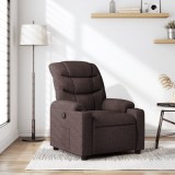 VidaXL Fotoliu rabatabil, maro &icirc;nchis, material textil