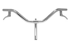 Ghidon Parma, otel, latime 590mm, &Oslash;22.2, culoare argintiu, cu manete de frana Cod:484000400RM