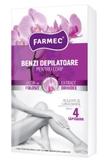 Benzi depilatoare cu extract de orhidee, 7x2 benzi depilatoare + 2 servetele, Farmec foto