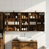 vidaXL Set dulap baie cu raft 3 pcs 130 x 14,5 x 70 cm Lemn compozit 3403772