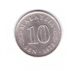 Moneda Malaezia 10 sen 1973, stare buna, curata