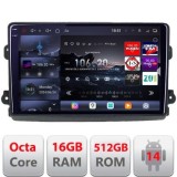Navigatie Fiat Ducato 2021- Qled 2K Octa Core 16+512 LTE 4G DSP Wifi 5Ghz android auto carplay radio gps internet KIT-ducato2024+EDT-E809-2K CarStore