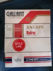 Cartuse de tigari de colectie: Crest, Gallant, Goldline, Madras foto