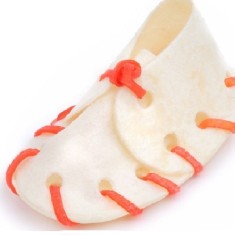 Papuc piele alba 8 cm/443.59