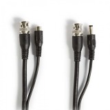 Cablu BNC + alimentare DC 50m, Nedis CCTVCA10BK500