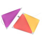 Panouri luminoase smart Nanoleaf Shapes Triangles NL47-0001TW-3PK, 3 panouri, LED RGBW, 240 lm, senzor muzica, alb, interior