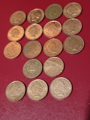 Lot 17 monede: 1 One Penny (suita) 1996+1997+1998+1999+2000+2001+2002+2003+2004+2005+2006+2007+2008(2 var.)+2009+2010+2011, toate UNC cu luciu [poze] foto