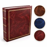 Album Foto Classic 23x28 cm, 50 Pagini Autoadezive, Albastru, Piele Ecologica, Caiet Mecanic, pt. 10x15 13x18 15x21 cm