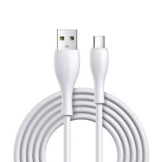 Cablu de date, USB A - USB tip C, lungime 1m, 3A, alb