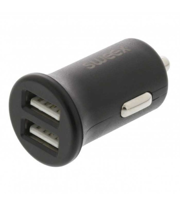 Incarcator auto 2x USB 2.4A negru Sweex