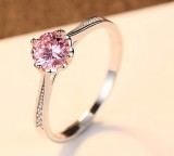 Cumpara ieftin Inel romantic de logodna din argint cu zirconiu roz cod ARG305A, Argintboutique