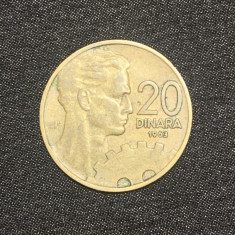 Moneda 20 dinari 1963 iugoslavia