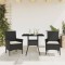 vidaXL Set mobilier de grădină cu perne 3 piese negru poliratan&amp;sticlă 3278599