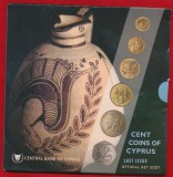 Cent coins of Cyprus - Official set 2007 - Central Bank of Cyprus