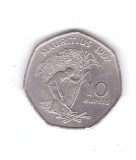 Moneda Mauritius 10 rupees 1997, stare buna, curata