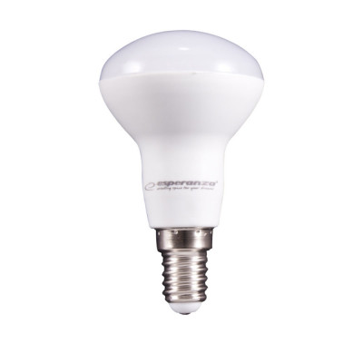 Bec LED clasic E14 R50, Esperanza 93938, 8W, 3000K, 720lm, 220V, clasa energetica A+, lumina alba naturala foto