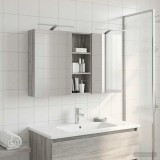 vidaXL Set dulap baie cu raft 3 pcs 130 x 14,5 x 70 cm Lemn compozit 3403773