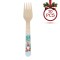 Furculițe Lemn Gnome, 16cm, Set 10 Bucăți, Bleu