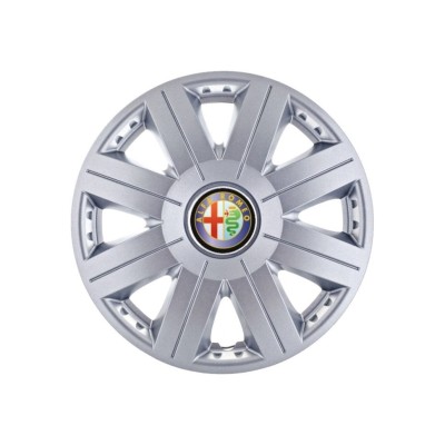 Set 4 capace roti Cosmos cromat R15, pentru gama auto Alfa Romeo foto