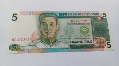 Filipine -5 Piso ND-UNC foto