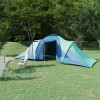 VidaXL Cort camping, 6 persoane, albastru și verde