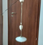 Vand lampa veche saseasca cu contragreutate ideala pt bucatarii cu tavan inalt