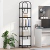 VidaXL Raft pentru cărți Stejar negru 40 x 30 x 183 cm Lemn compozit