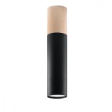 Lampă De Tavan Pablo Lemn Natural/Negru Oțel/Lemn 1 Bec Tub Modern De Interior