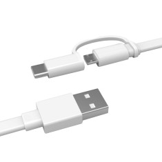 Cablu de Alimentare Tip C Incarcare Date Huawei USB-C Micro USB - Type C 1.5 Metri - White