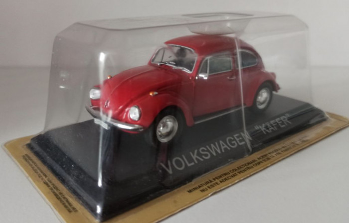 Macheta Volkswagen Kafer 1302 (Beetle, Broscuta) rosu - IXO/ DeAgostini Masini de legenda 1/43 VW