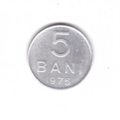 Moneda 5 bani 1975, stare foarte buna, curata