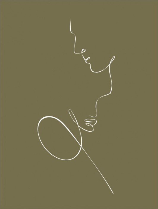 Couple Line Art Print