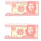 2 bancnote Cuba 3 pesos 2004, serie consecutiva, stare buna
