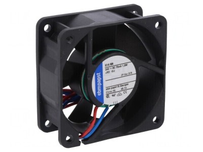 Ventilator axial 24V 60x60x25mm 42m3/h 35dBA cu rulment foto