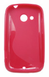 Husa silicon S-case rosie pentru HTC Desire C