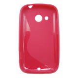 Husa silicon S-case rosie pentru HTC Desire C