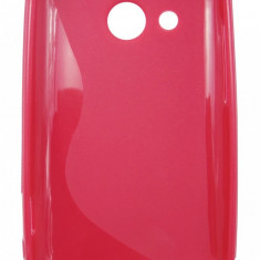 Husa silicon S-case rosie pentru HTC Desire C