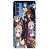 Husa compatibila cu Motorola Edge 20 Lite model Sword Art Online Family, Silicon, TPU, Viceversa, Transparent, Carcasa