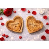 Set Cuore din lemn de măslin