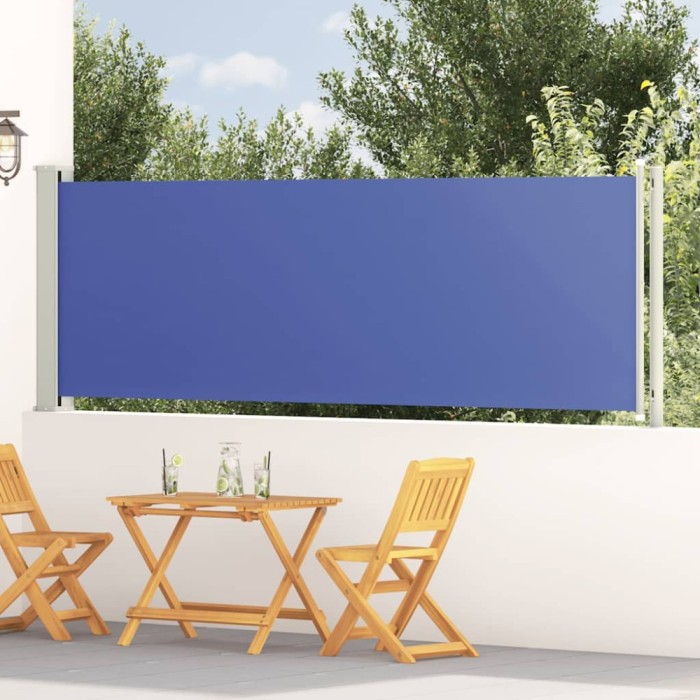 vidaXL Copertină laterală retractabilă de terasă, albastru, 117x600 cm 317948