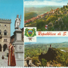 *San Marino, carte postala ilustrata 5, necirculata
