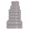 VidaXL Set prosoape 12 piese gri 360 g/m&sup2; 100% bumbac