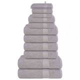 vidaXL Set prosoape 12 piese gri 360 g/m&sup2; 100% bumbac