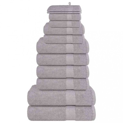 vidaXL Set prosoape 12 piese gri 360 g/m&amp;sup2; 100% bumbac foto
