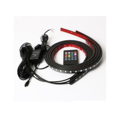 Kit Iluminare sub masina RGB multicolor cu telecomanda si aplicatie telefon 12V, 2x90cm si 2x60cm