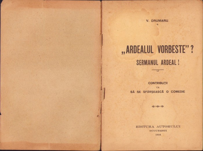 HST 474SP Ardealul vorbește Sermanul Ardeal 1916 Drumaru