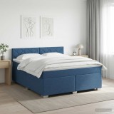 Cumpara ieftin Pat boxspring cu saltea albastru 160 x 200 cm Tesatura