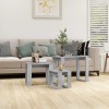 VidaXL Mese suprapuse, 3 buc., gri beton, lemn compozit 808607